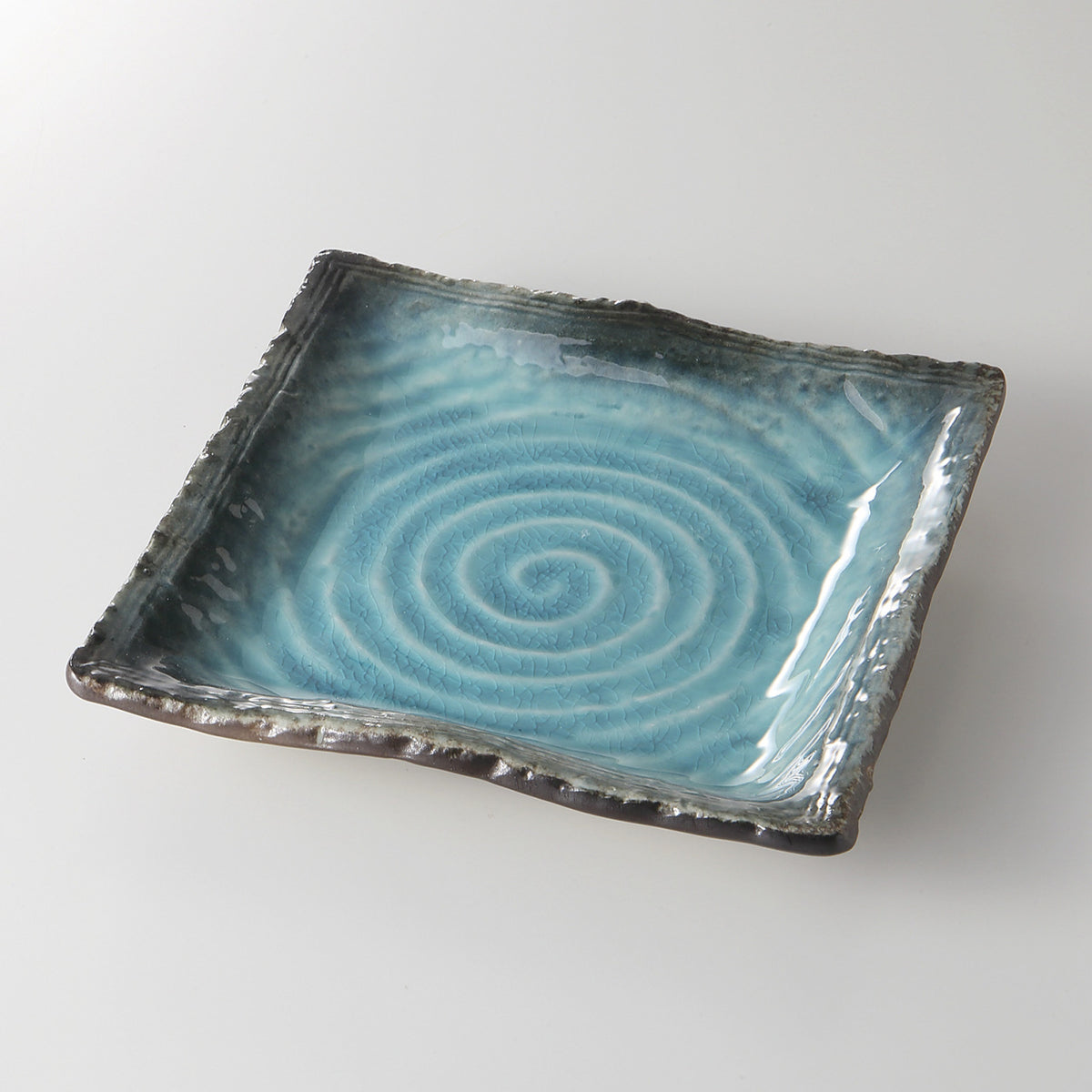 流泉 正角皿(大) 21×3.7cm