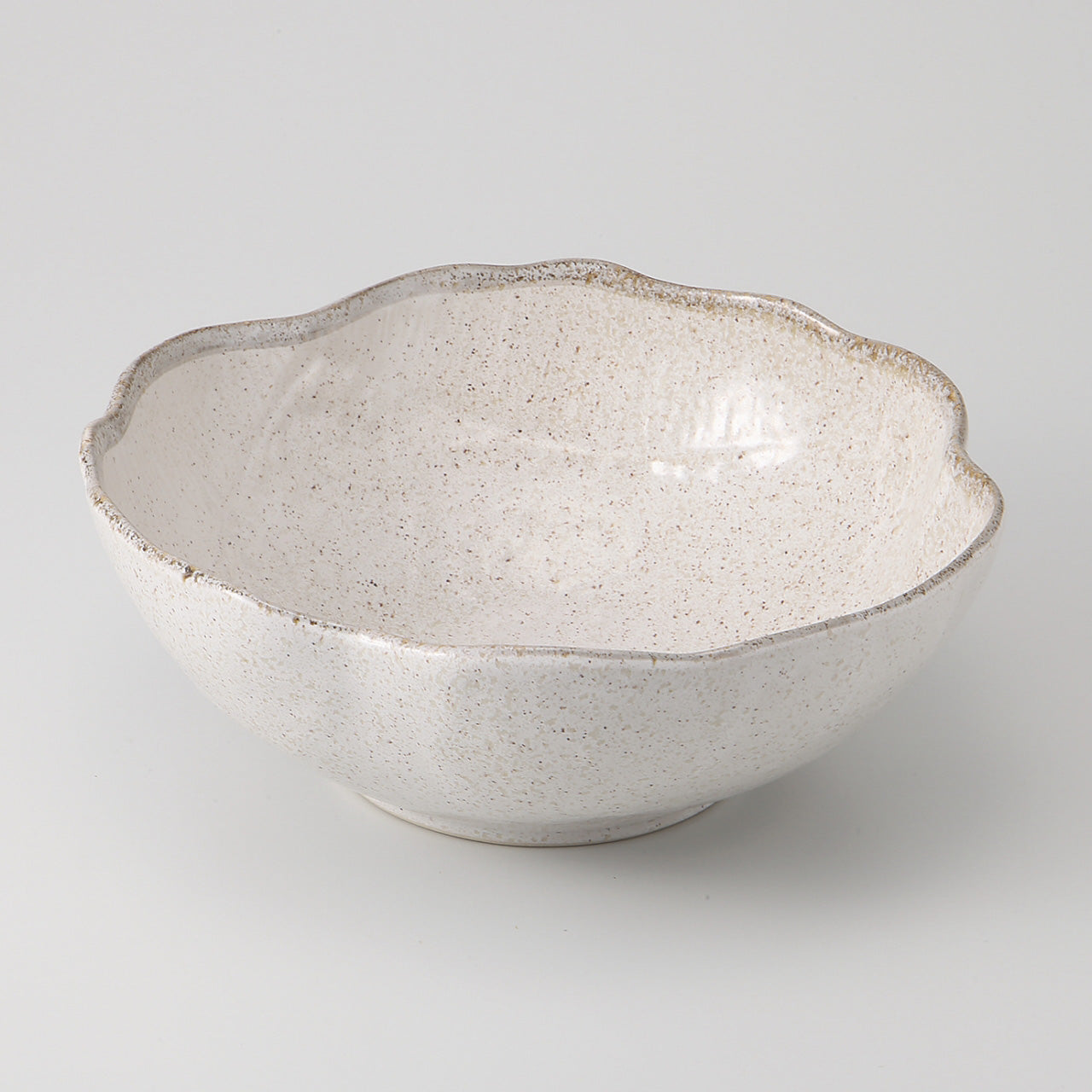 白唐津 三ツ押盛鉢 24.5×9.2cm