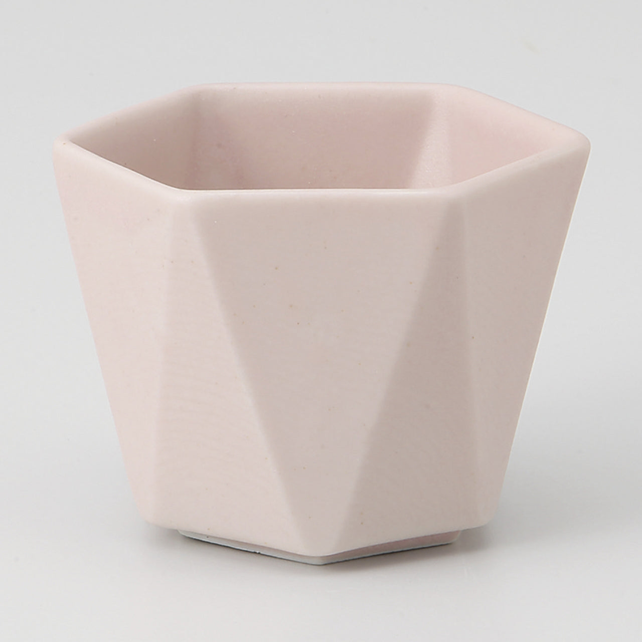 ピンクマット 六角小付 7×6.4×5.5cm