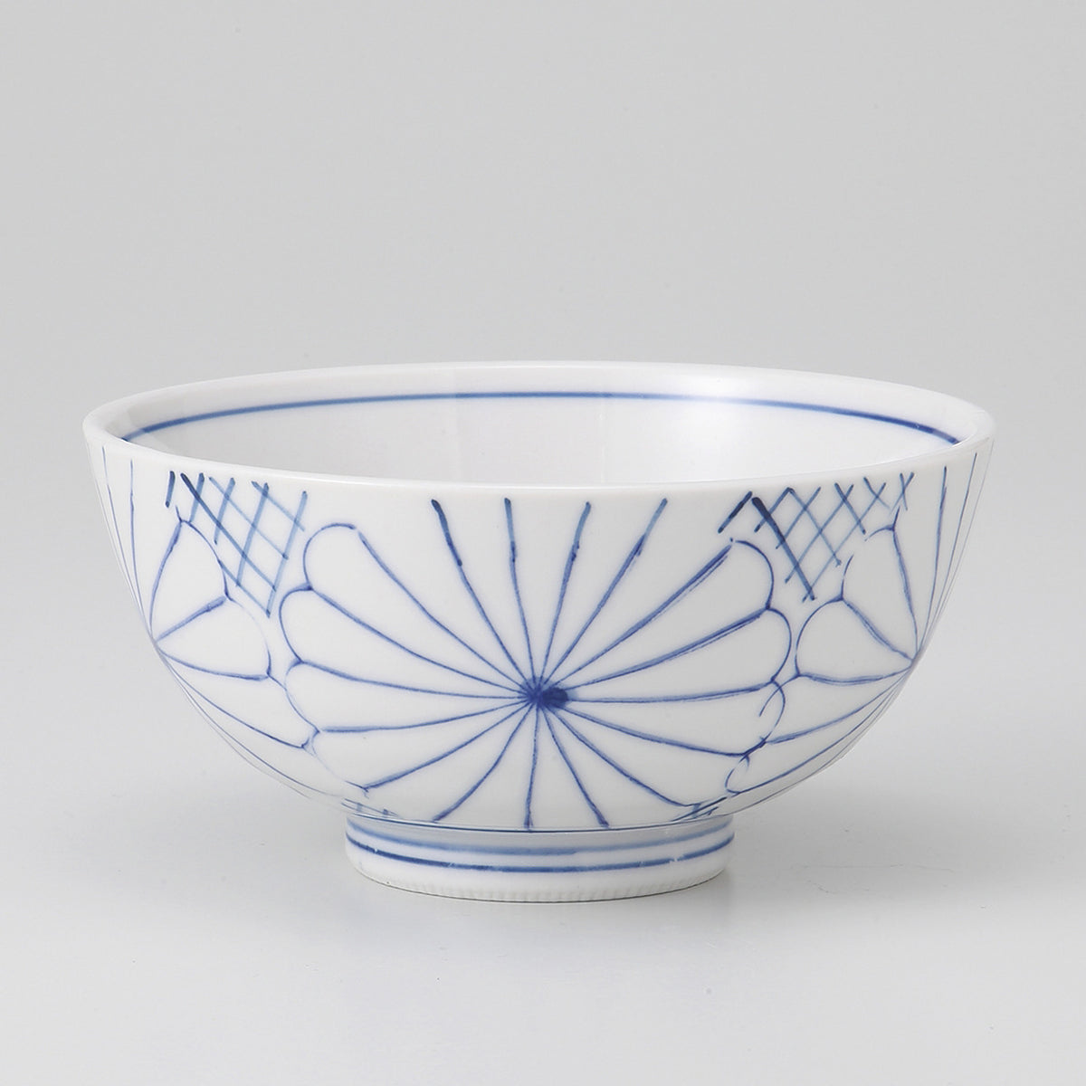 染付菊花紋 中平 11.5×5.5cm