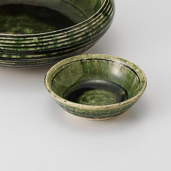 織部くし目 丸向付 [ 向付 ] 15x4.5cm