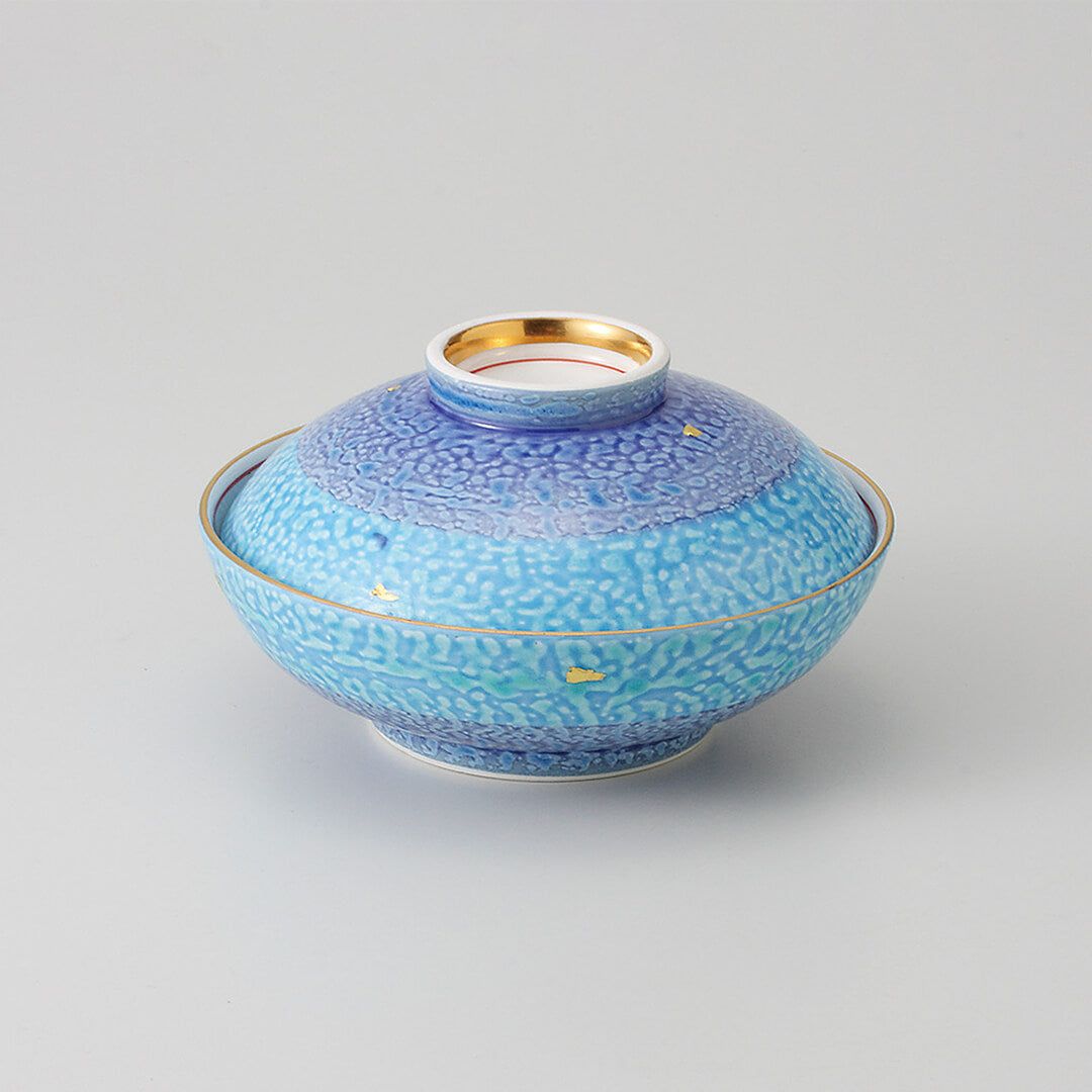 金箔トルコ 蓋向 [ 煮物碗・蓋向 ] 13.6x7.5cm