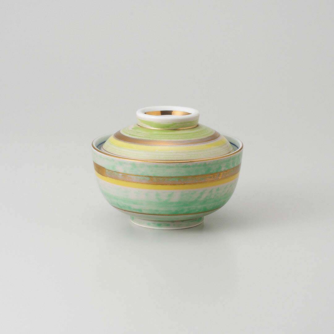 金刷毛 菓子碗 [ 煮物碗・蓋向 ] 12x8.3cm