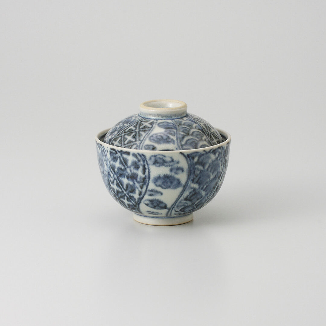 青〆祥瑞 小煮物碗 [ 煮物碗・蓋向 ] 10.2x9cm