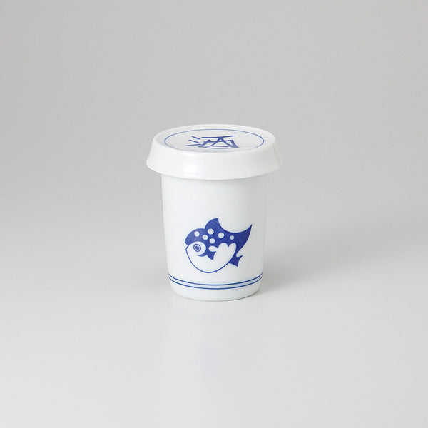 染付フグ(紺) ヒレ酒 [ 酒器・徳利 ] 8.2×9.3cm 180cc