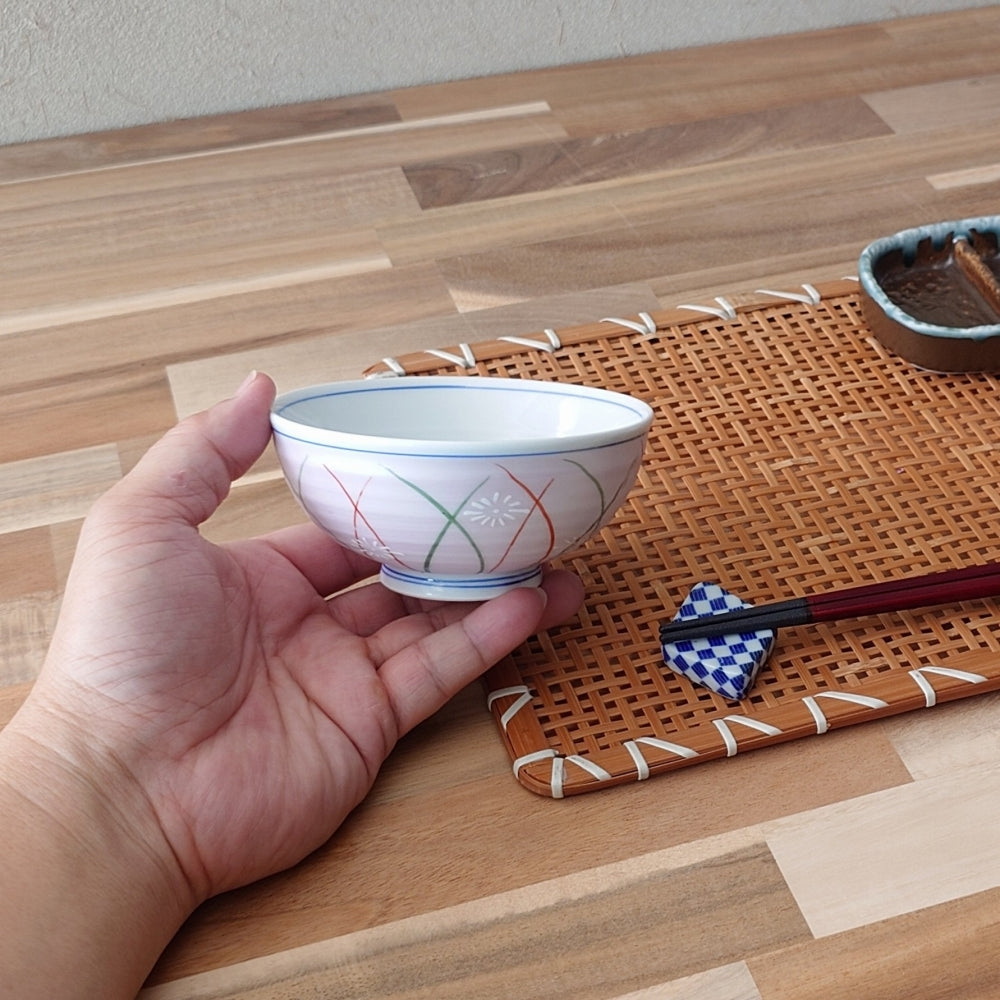 紫銀彩武蔵野 茶碗 [ 茶碗・飯丼 ] 11.1x5.3cm