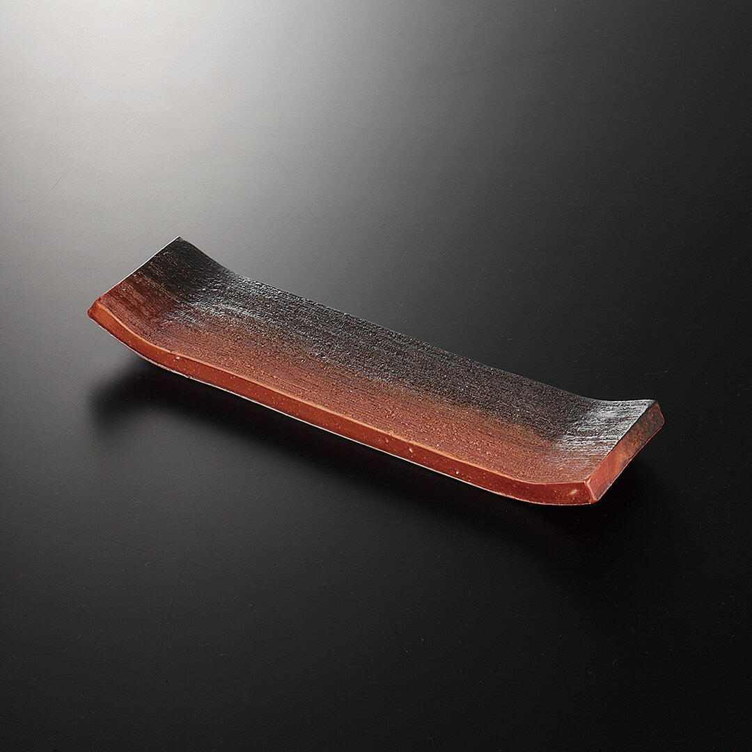 炎影 長皿 [ 付出・細長皿 ] 36.5x10.5x3.5cm