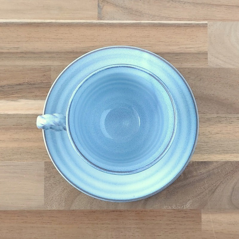 白均窯縄手 コーヒー C/S コーヒー ティー カップ ソーサー 碗皿