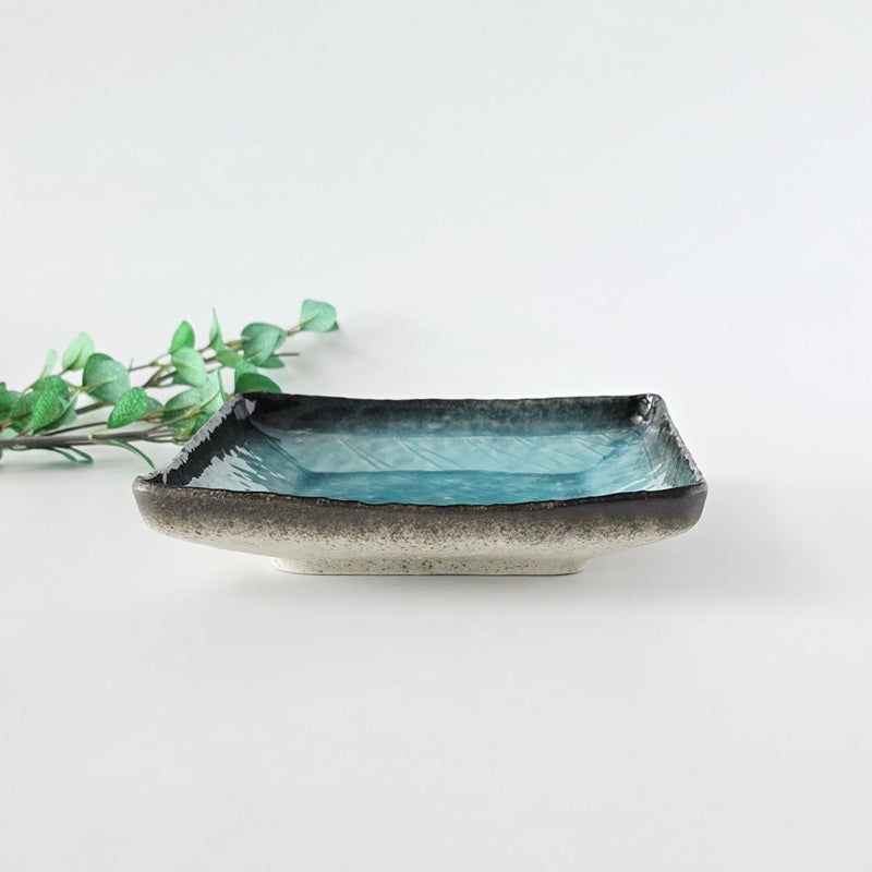 流泉 正角深皿 [ 向付 ] 17.0x3.2cm
