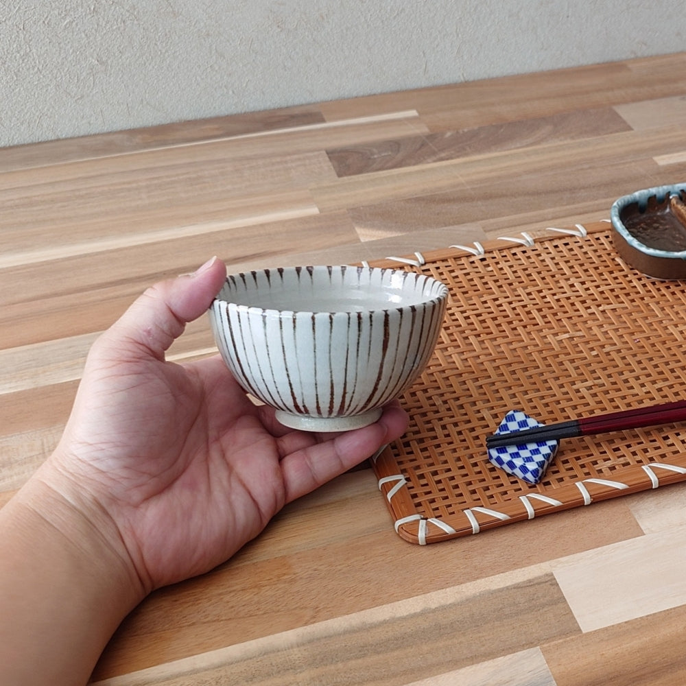 麦わら手 茶碗 [ 茶碗・飯丼 ] 11.1x6.3cm