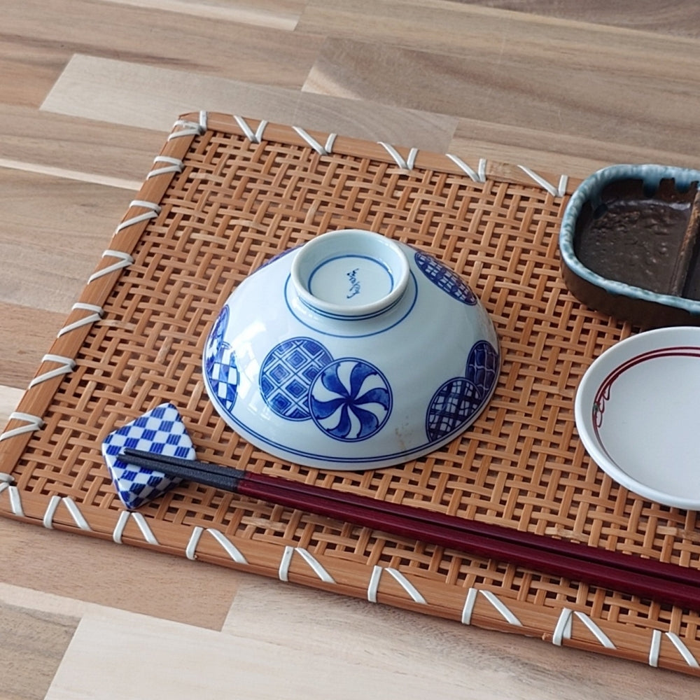 丸紋山水 六兵衛中平 [ 茶碗・飯丼 ] 12x4.9cm