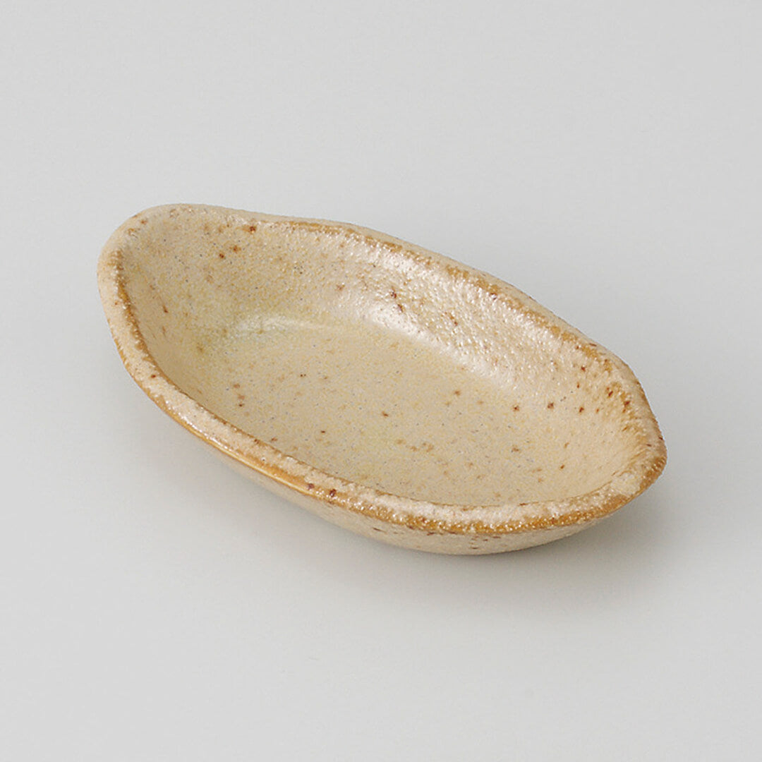 茶うのふ 楕円豆皿 [ 小皿・豆皿 ] 11.6x6.3x2.4cm