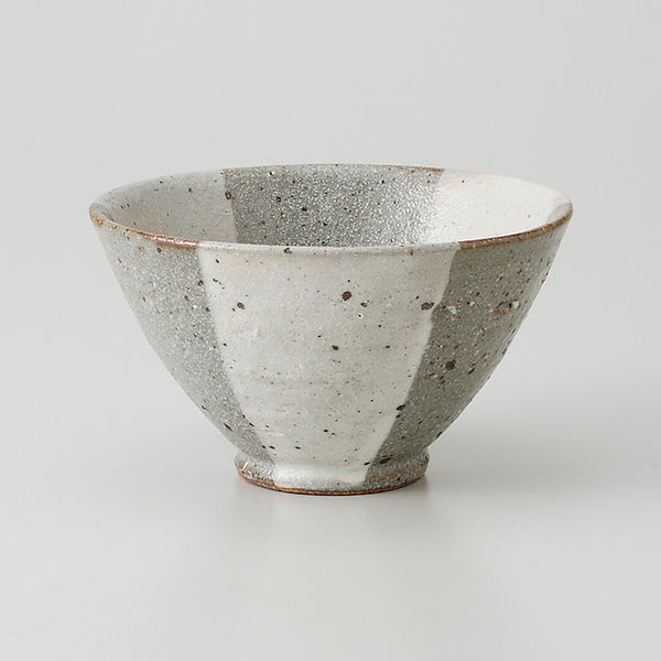 間取粉引 茶漬碗 [ 茶碗・飯丼 ] 12.7×7.3cm