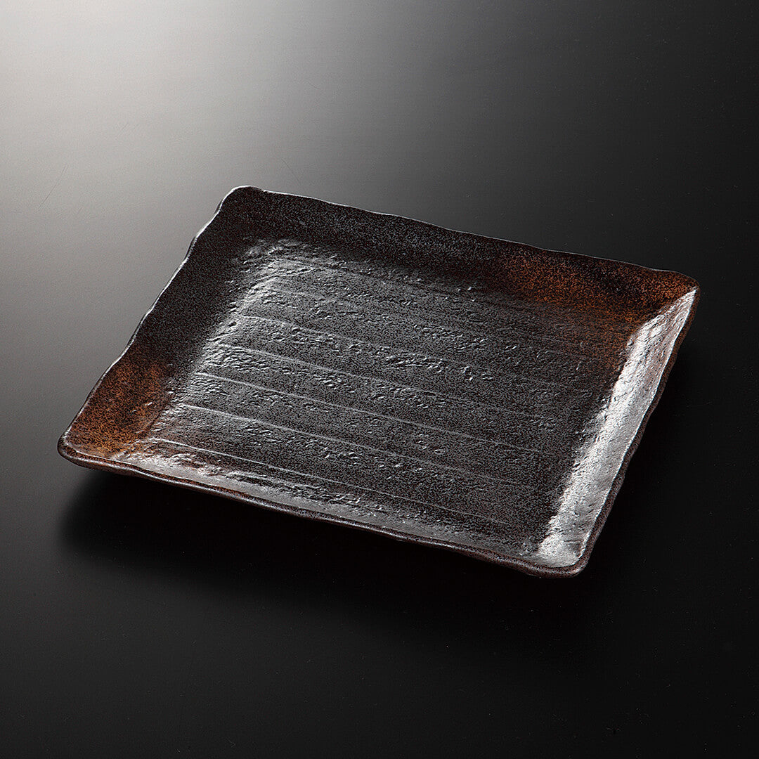 金結晶 正角盛皿 [ 盛皿 ] 31.5x32x2.8cm