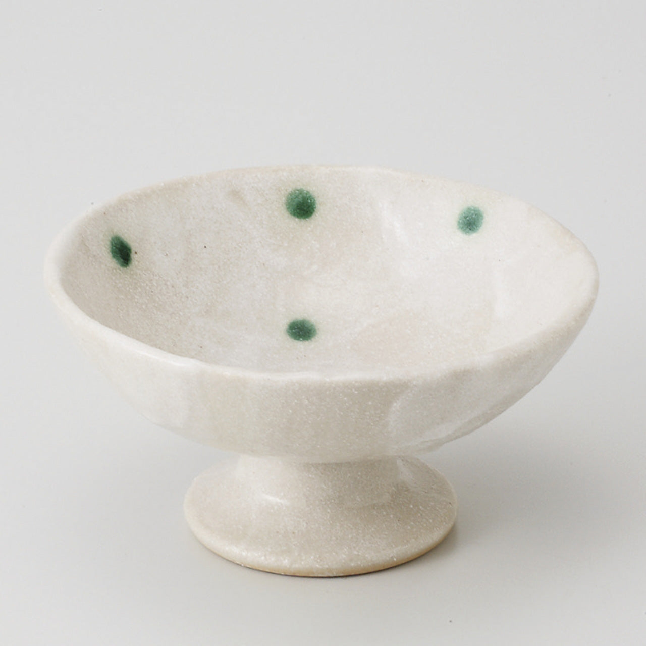 グリーン点紋 高台鉢 11.8×6.1cm