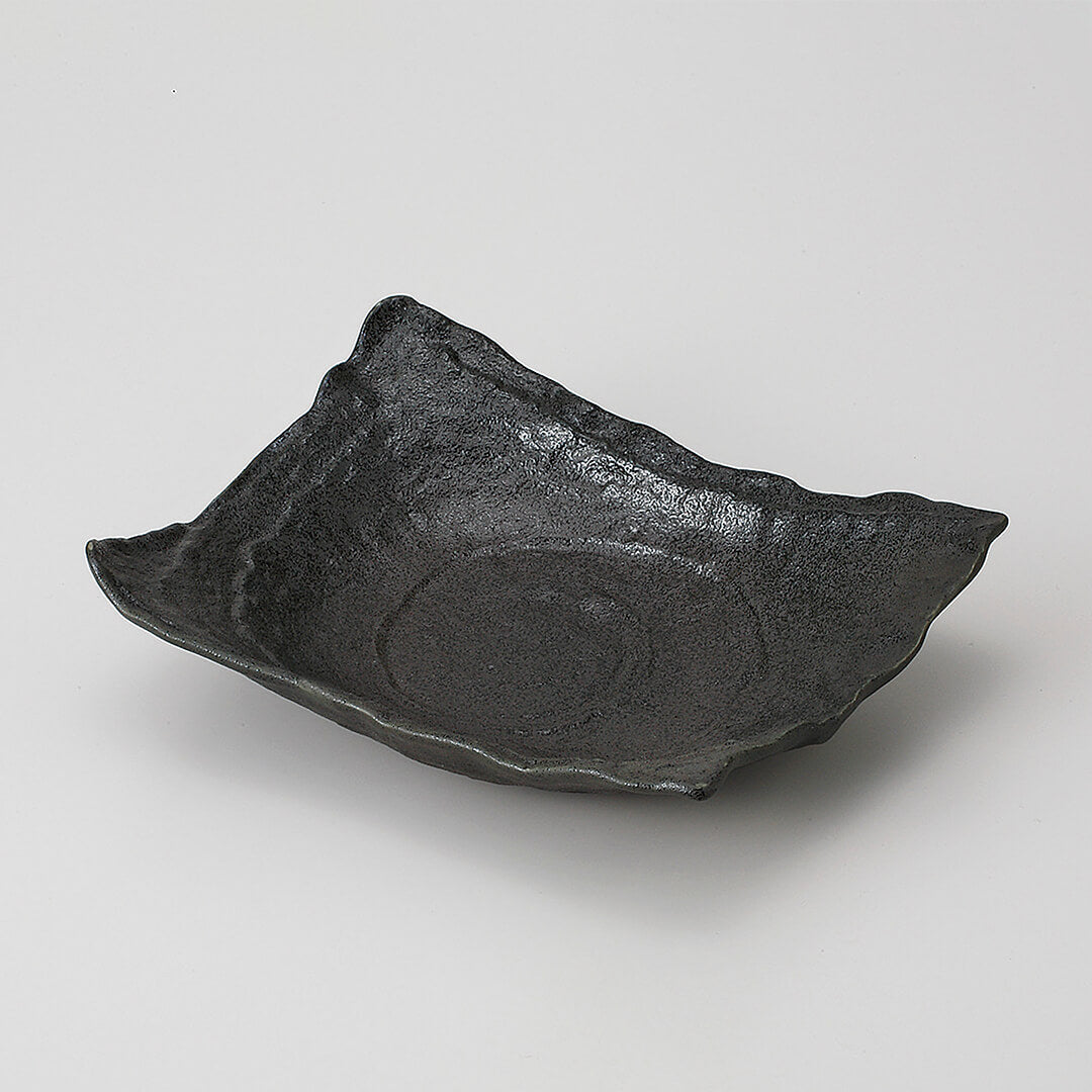 黒ラスター 二重向付 [ 向付 ] 20.5x16x5.4cm