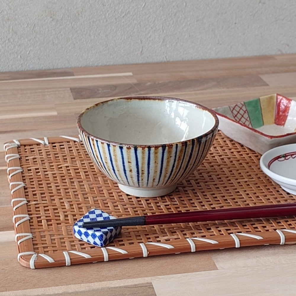 二色十草 丸茶碗 [ 茶碗・飯丼 ] 11.8x6.2cm
