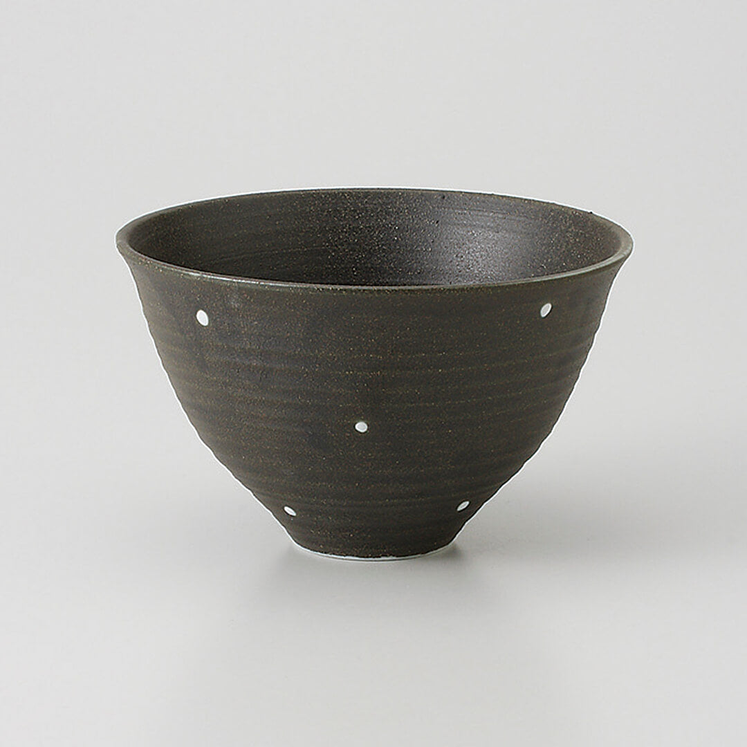 黒伊賀ドット 飯碗 [ 碗・小丼 ] 12.8x7.8cm