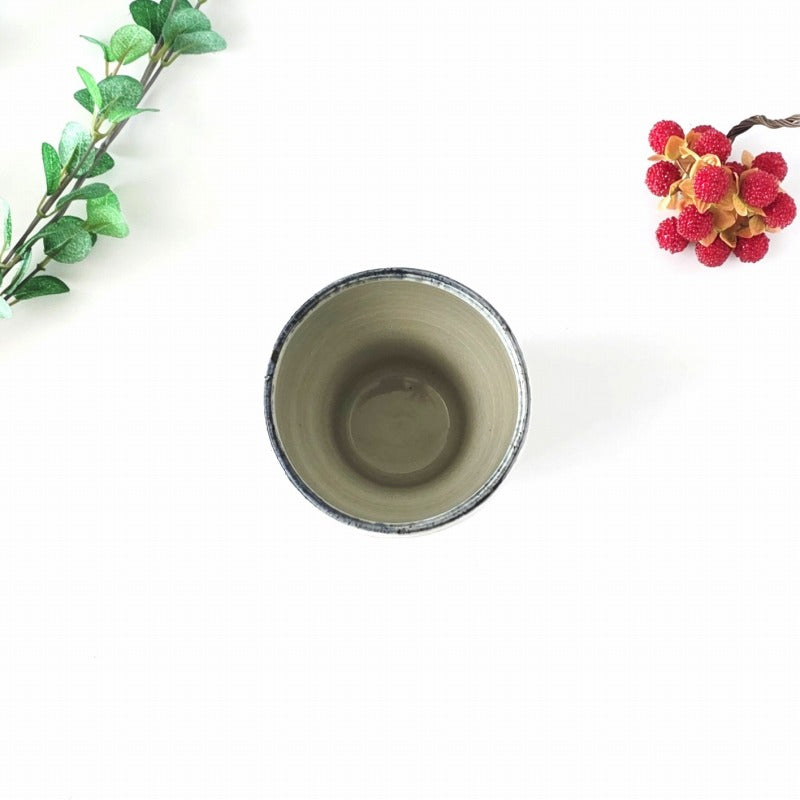 美濃焼 染付のやさしさがちょうどいい 安南草花 ビアカップ [ コップ/焼酎 ] 軽やかに楽しめる ビアカップ