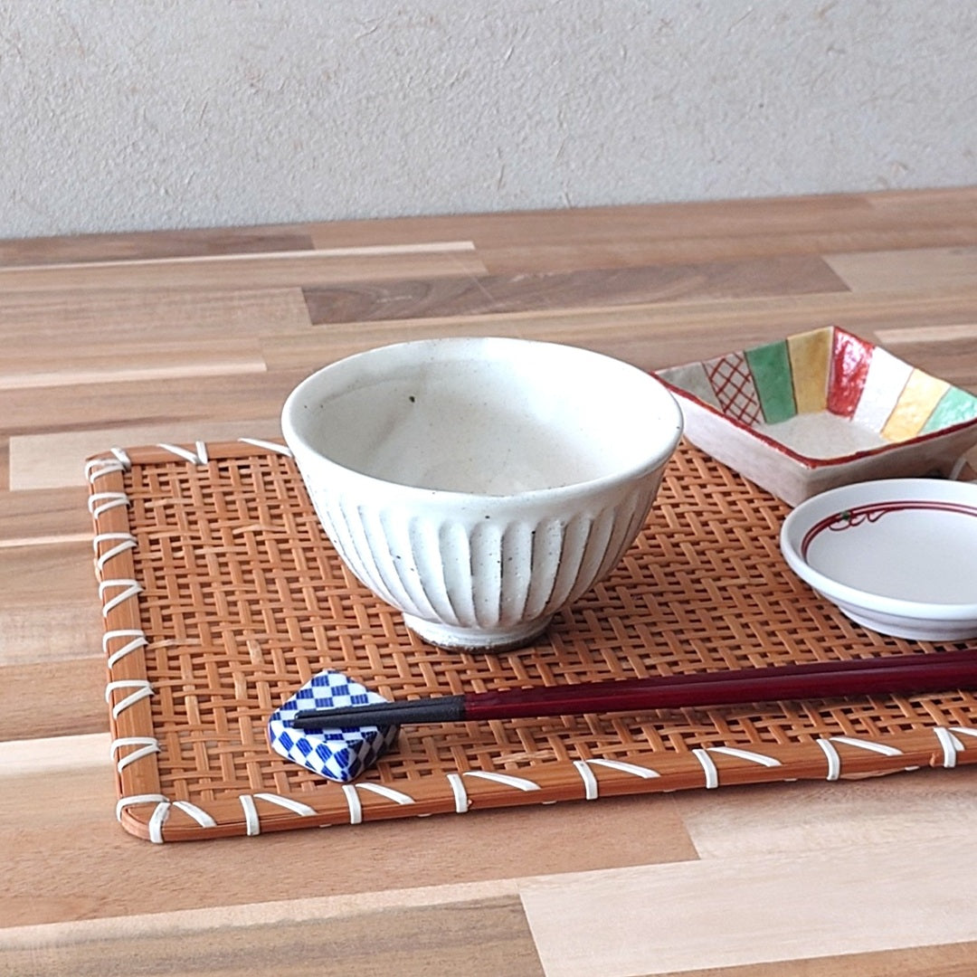 粉引削ぎ目 飯茶碗 [ 茶碗・飯丼 ] 11.6x7cm