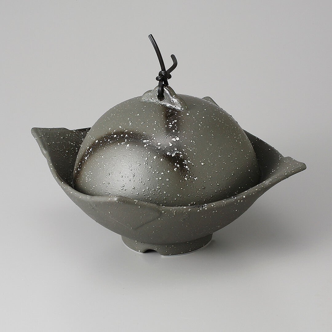 御影黒 菱形むし器セット [ 煮物碗・蓋向 ] 22x19.5x14cm