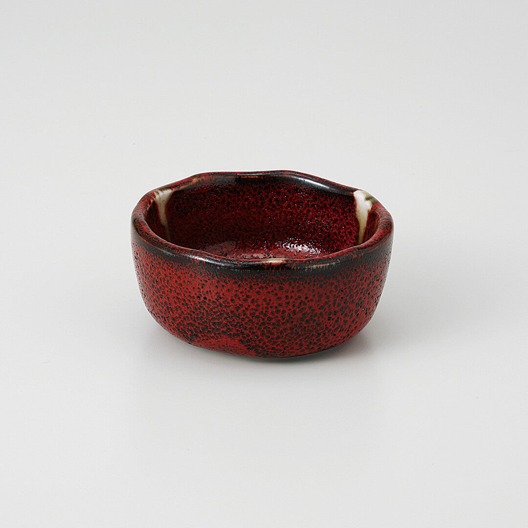 赤黒釉彩 ガタ彫千代口 [ 珍味・千代口 ] 6.8x3.2cm