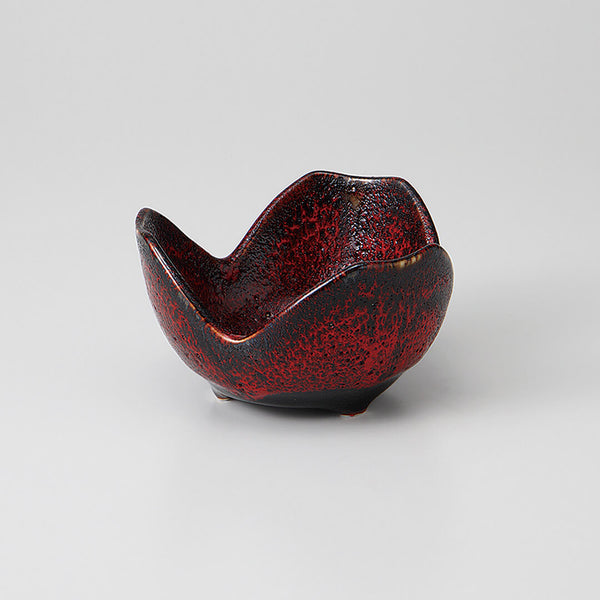 赤黒釉彩 割山椒小鉢 [ 小鉢 ] 12×11.7×7cm