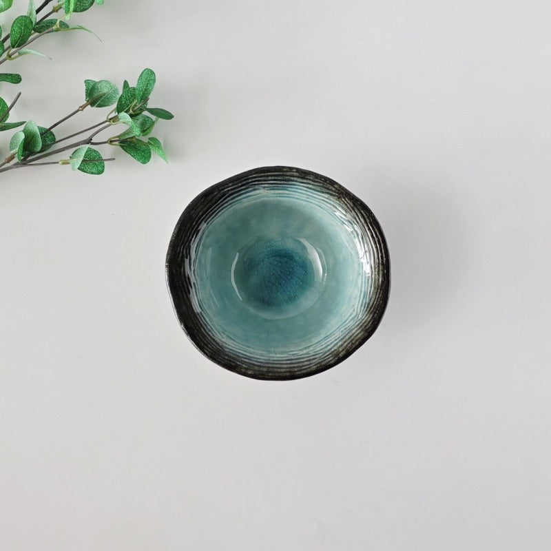 流泉 ストライプ小鉢 [ 小鉢・中鉢 ] 13.6x13x5.5cm