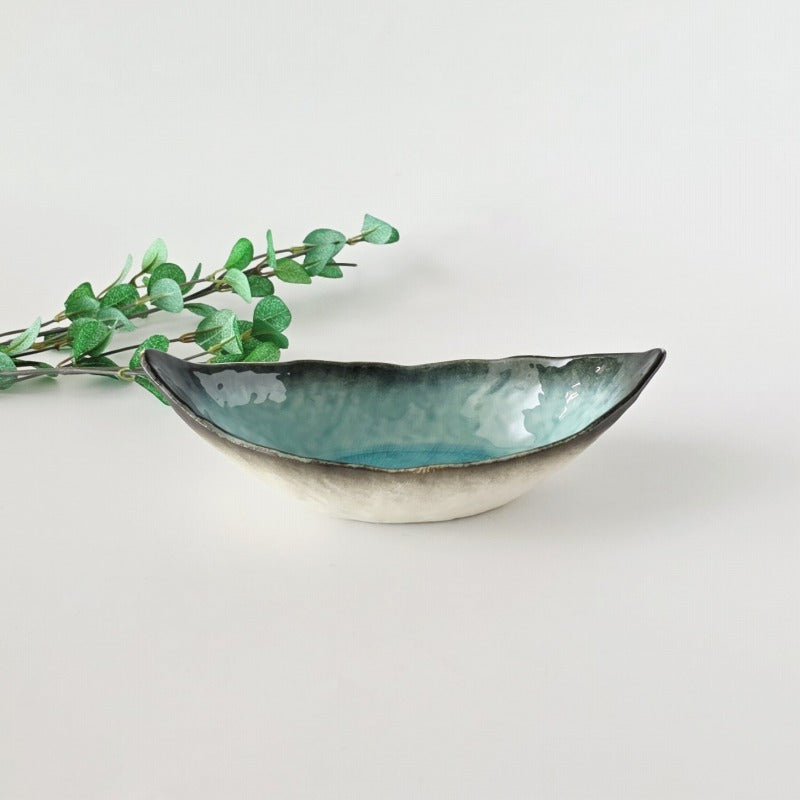 流泉 舟型小鉢 [ 小鉢・中鉢 ] 20.3x9.7x6cm