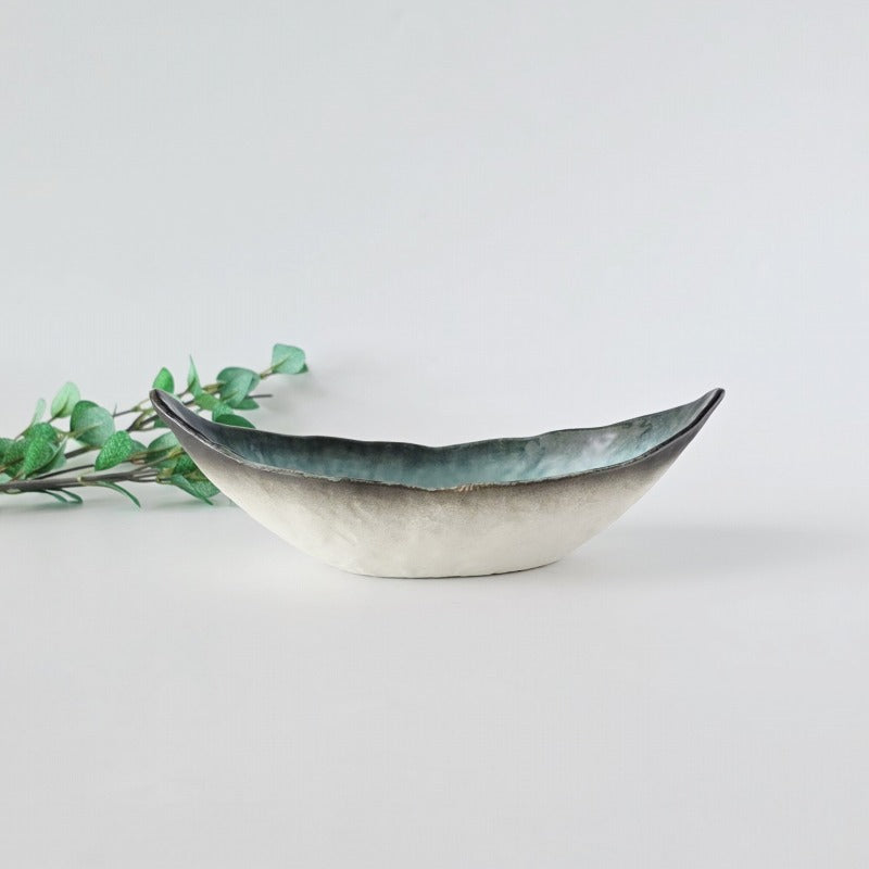 流泉 舟型小鉢 [ 小鉢・中鉢 ] 20.3x9.7x6cm