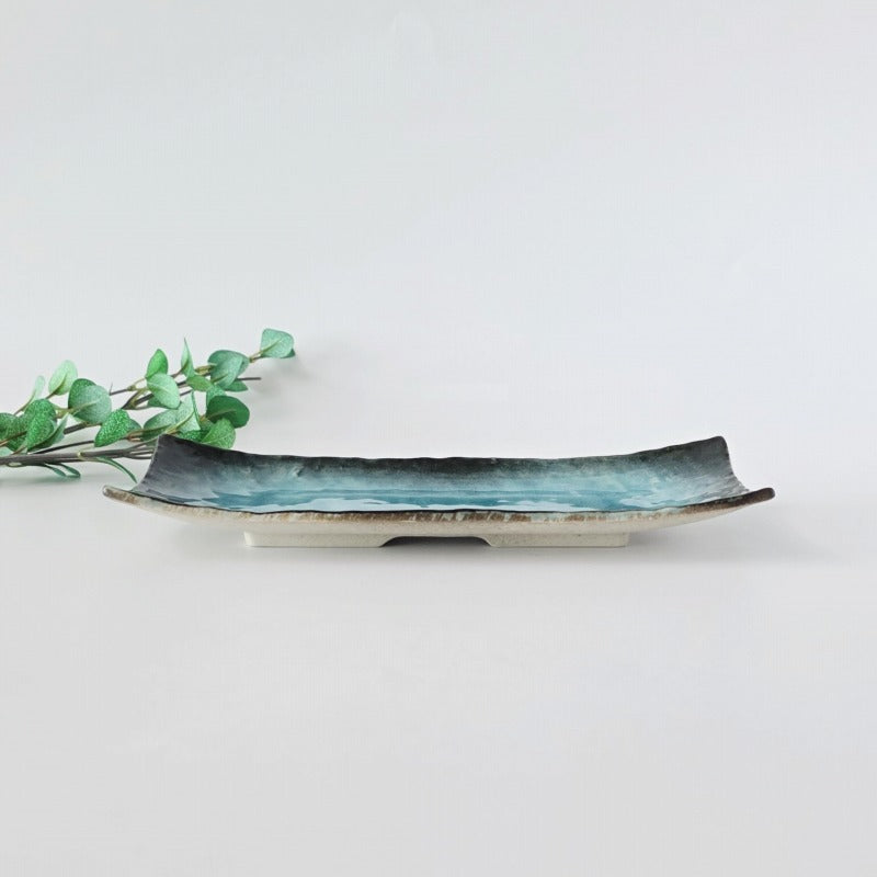 流泉 浜付付出皿 [ 付出・細長皿 ] 23.8x9.7x3cm