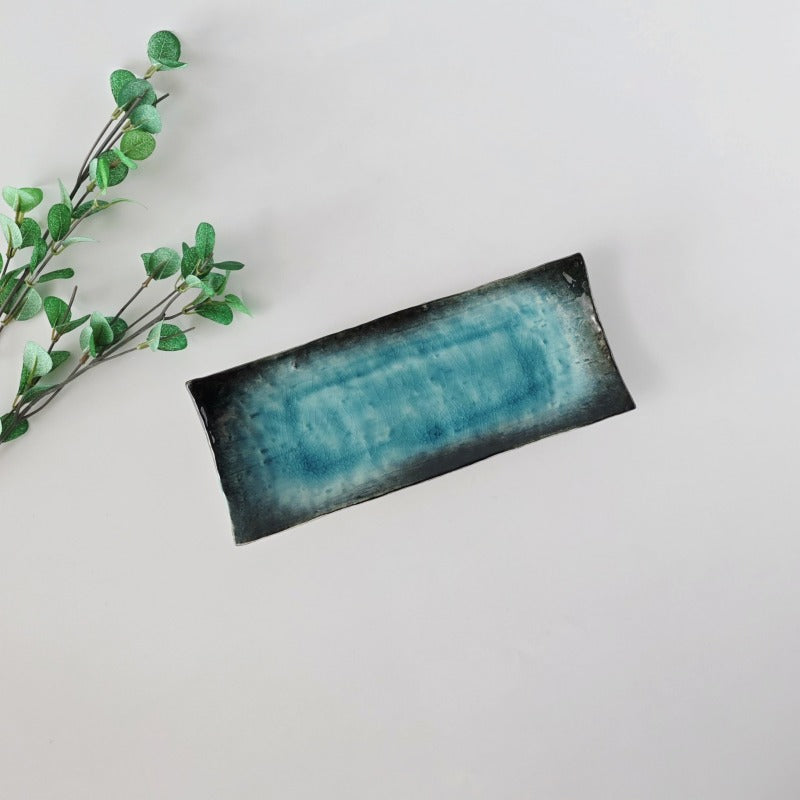 流泉 浜付付出皿 [ 付出・細長皿 ] 23.8x9.7x3cm