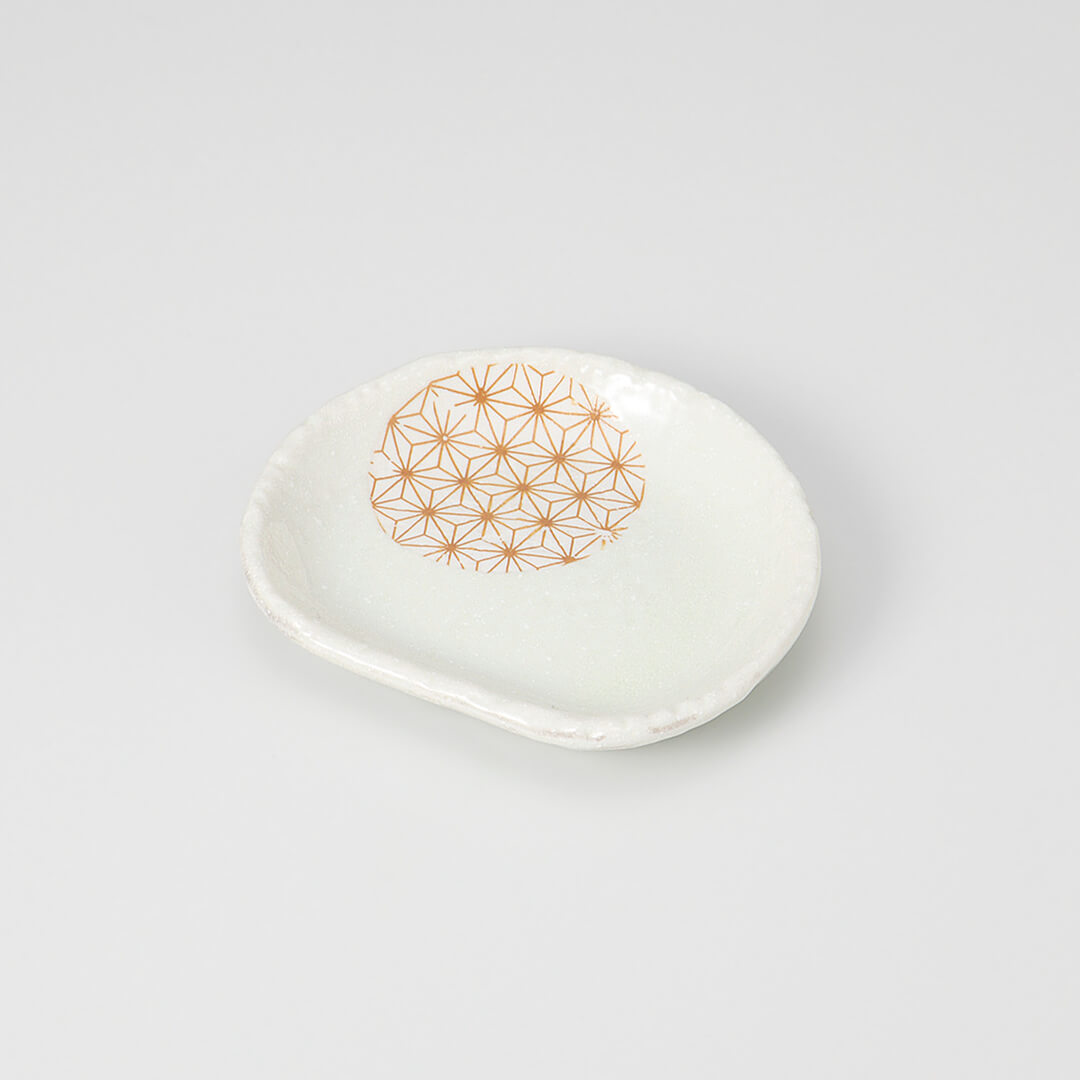 刺子丸紋 半月小皿 [ 小皿・豆皿 ] 10.6x9.5x1.8cm