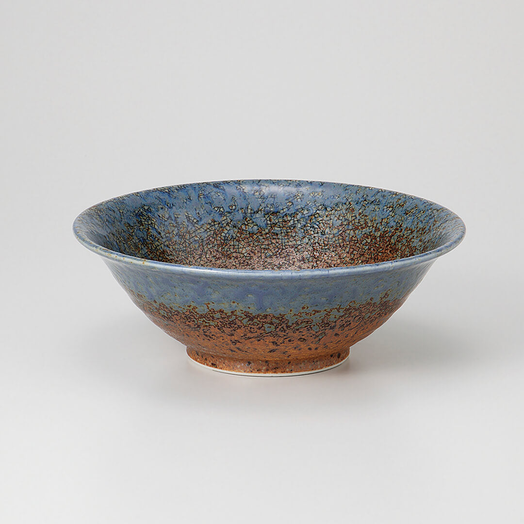 藍流し 6.3反和丼 [ 丼 ] 19.5x7cm