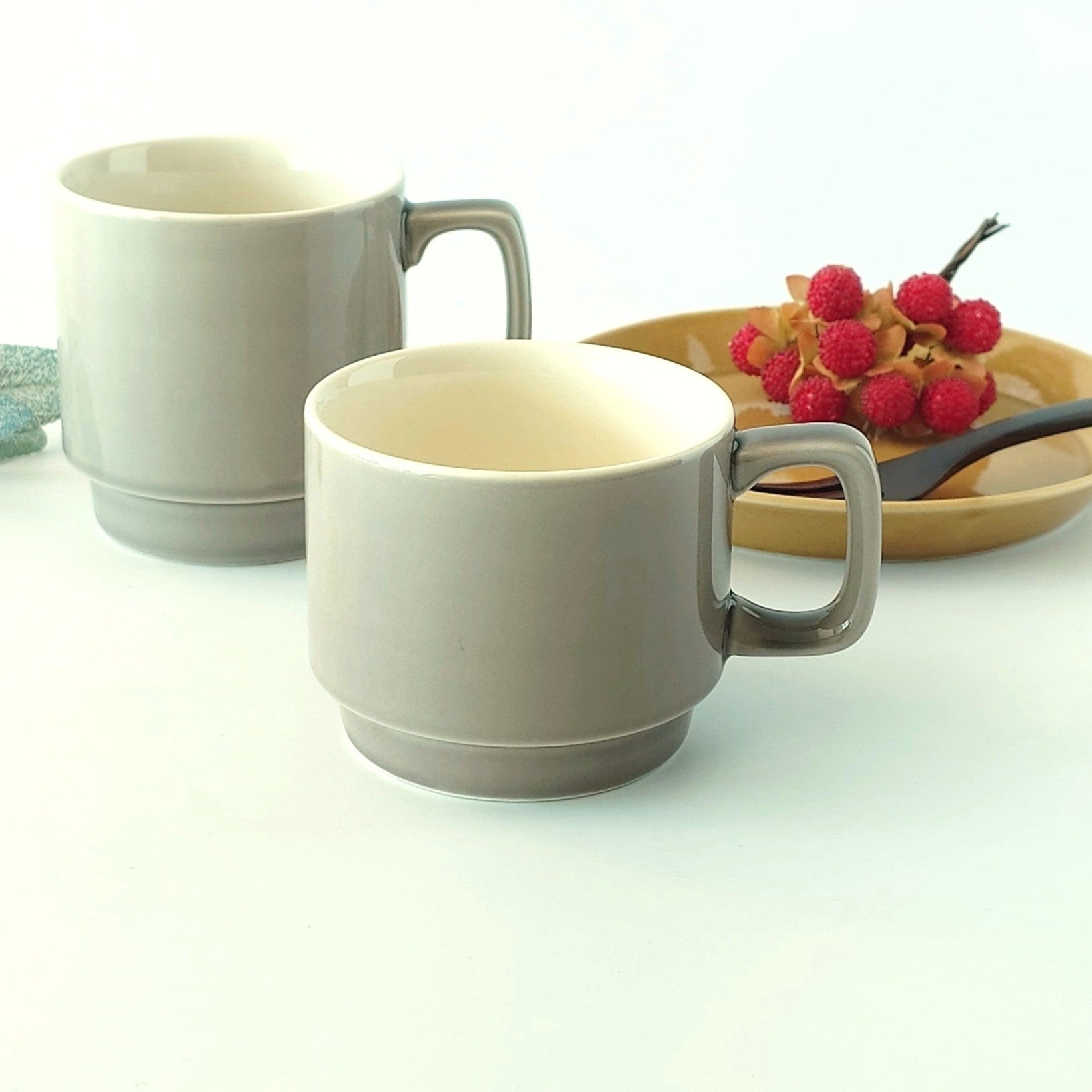 メルトグレー スタックコーヒーカップ [ マグ・スープカップ ] 11.3x8.4x7cm 250cc
