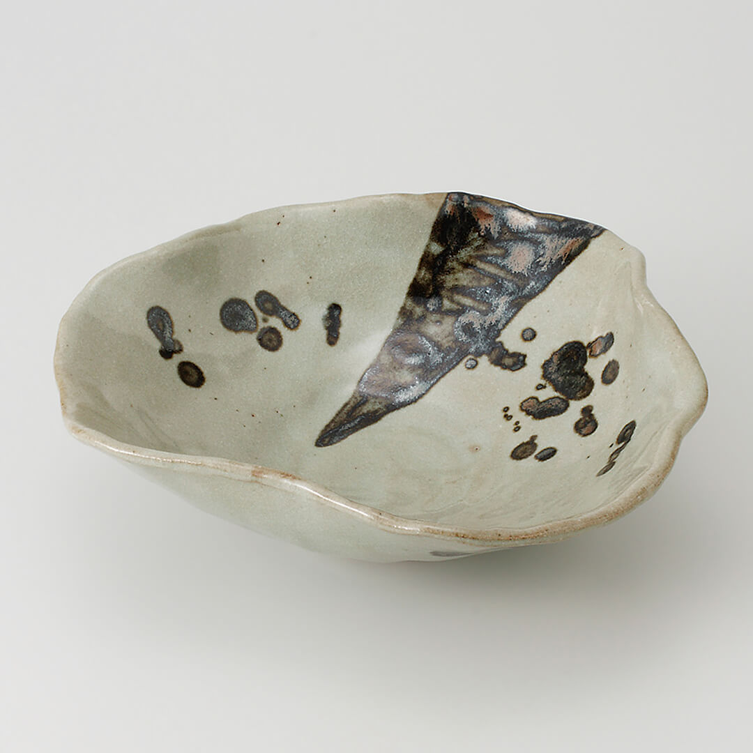 錆紋唐津 なぶり煮物鉢 [ 大鉢 ] 22.7x22.8x7.6cm