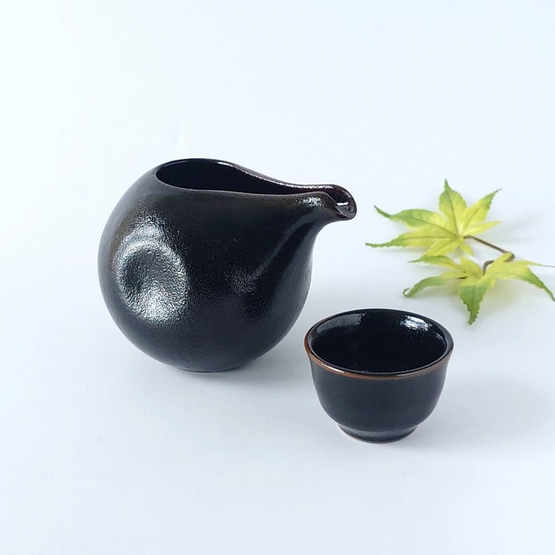 柚子天目 ぐい呑 [ 酒器・徳利・ぐい吞み ] 6.4×4.3cm 約65cc