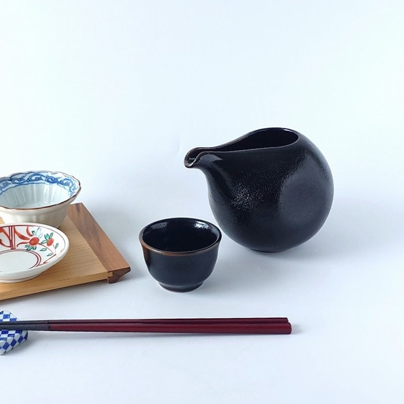 柚子天目 ぐい呑 [ 酒器・徳利・ぐい吞み ] 6.4×4.3cm 約65cc