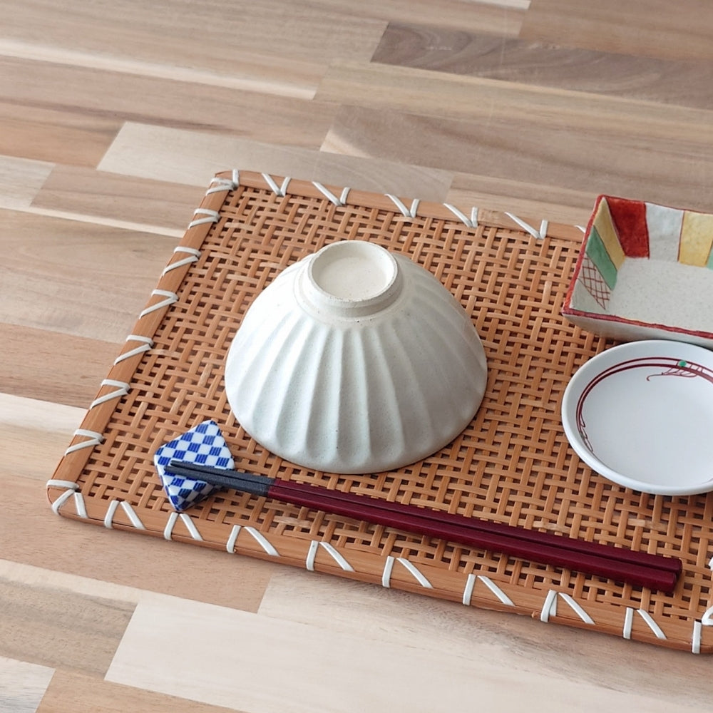 結晶白 削ぎ茶碗 [ 茶碗・飯丼 ] 12.2x6.8cm