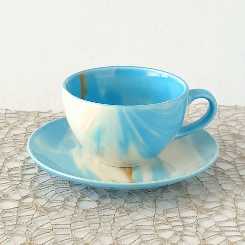 マーブル (水色) コーヒー C/S コーヒー ティー カップ ソーサー