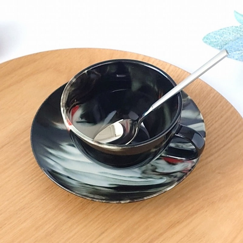 マーブル (黒) コーヒー C/S コーヒー ティー カップ ソーサー
