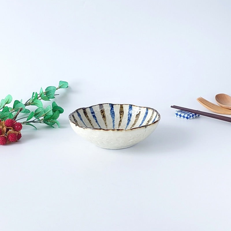 安南十草 丸鉢 [ 向付 ] 15.4x14.8x4.8cm