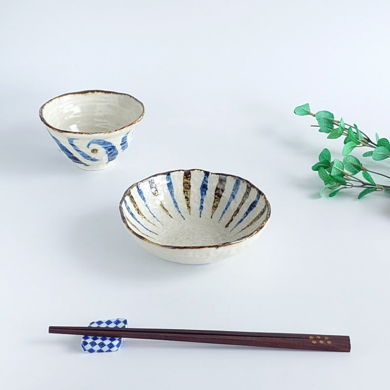 安南十草 丸鉢 [ 向付 ] 15.4x14.8x4.8cm