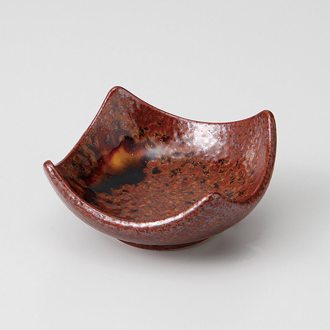 飴伊羅保 浅角小付 [ 珍味・千代口 ] 7.9x7.9x3.7cm