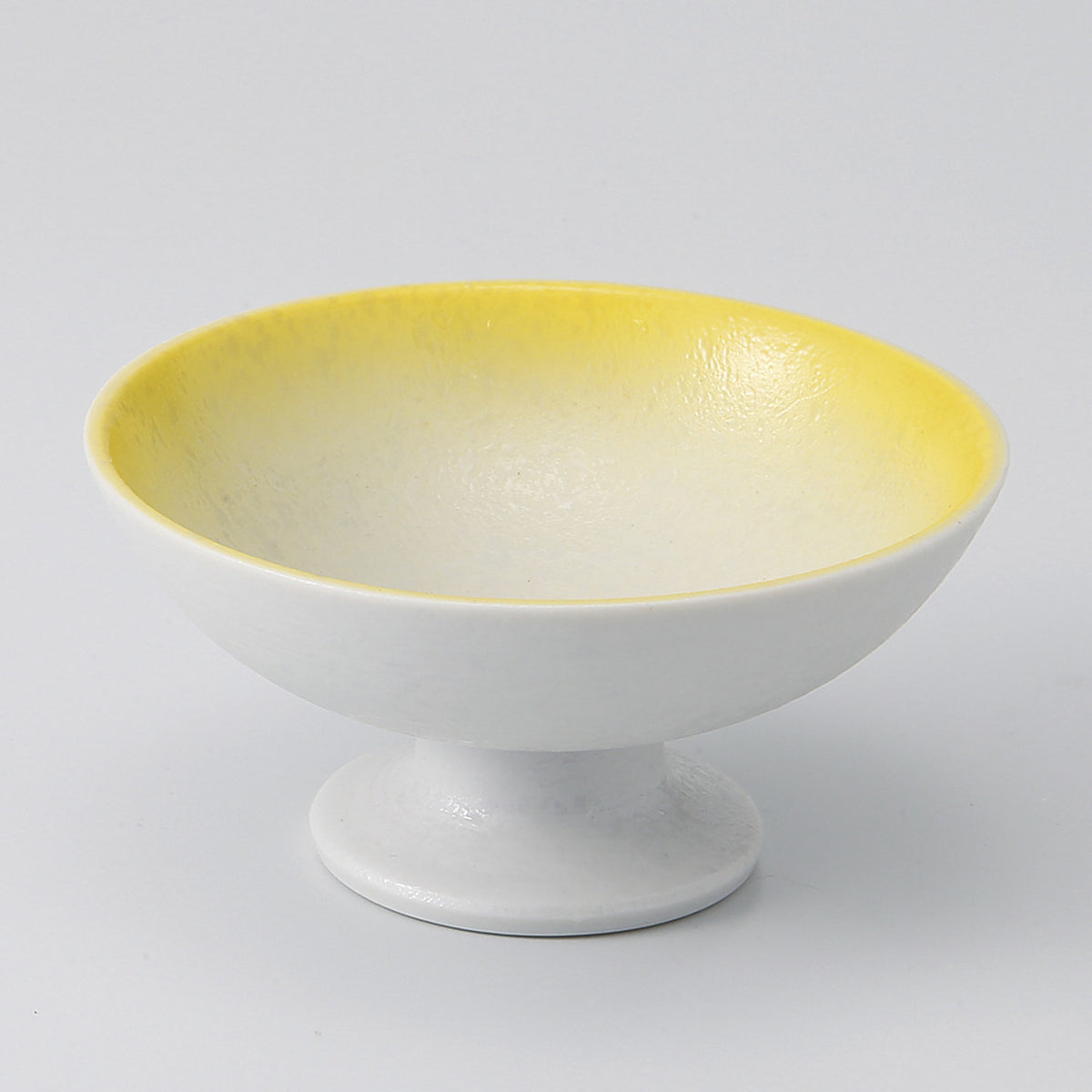 イエロー吹 高台鉢 12×6cm