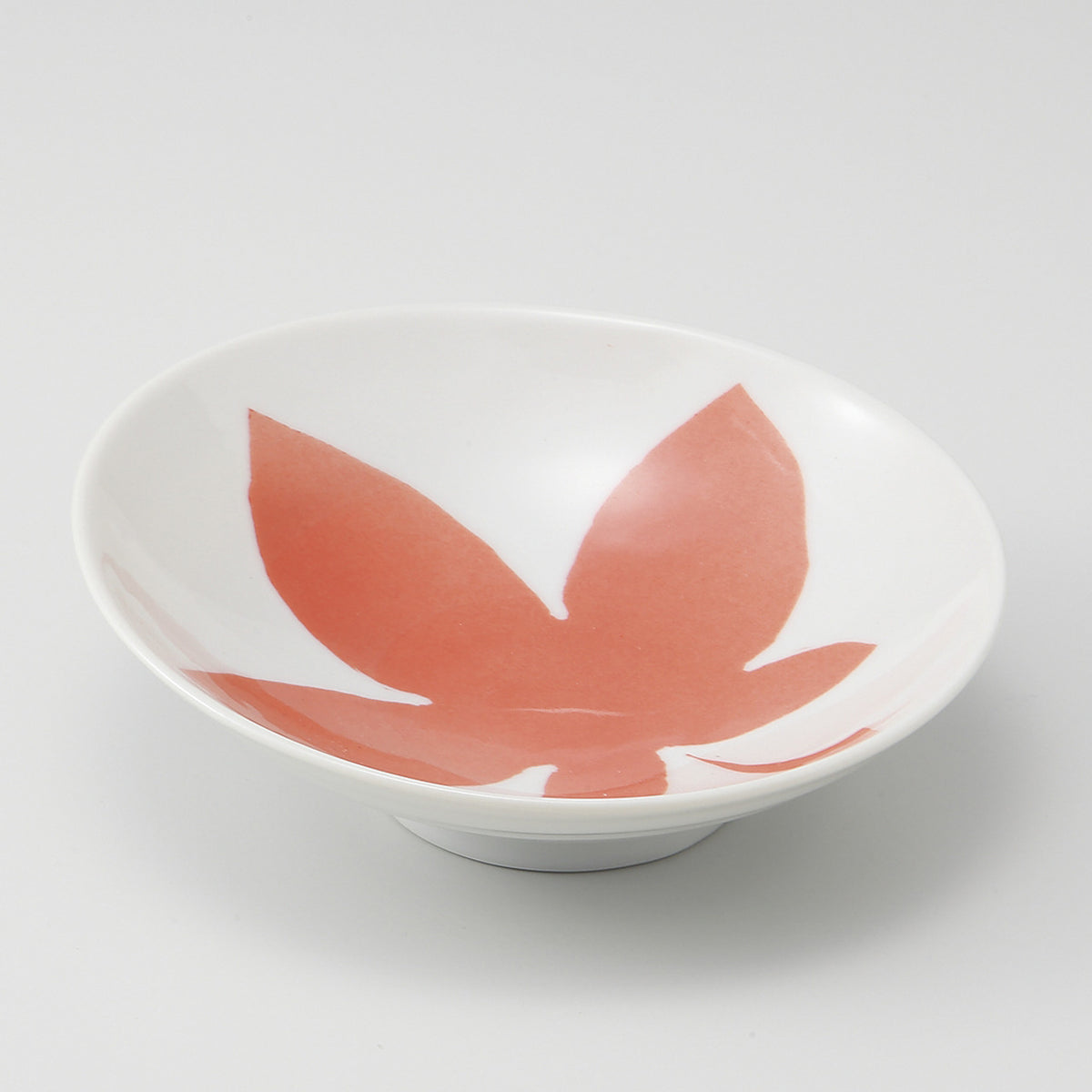 オレンジ吹紅葉 楕円向付 15.8×15.5×5cm