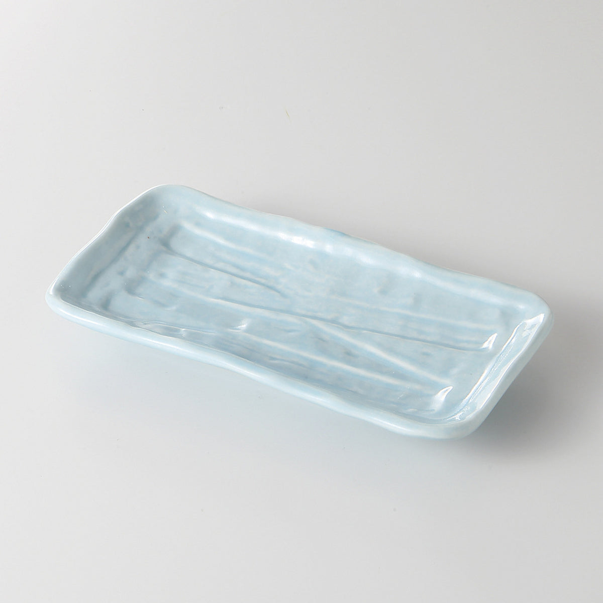 コーラルブルー 削ぎ串皿 18.5×9.5×2cm