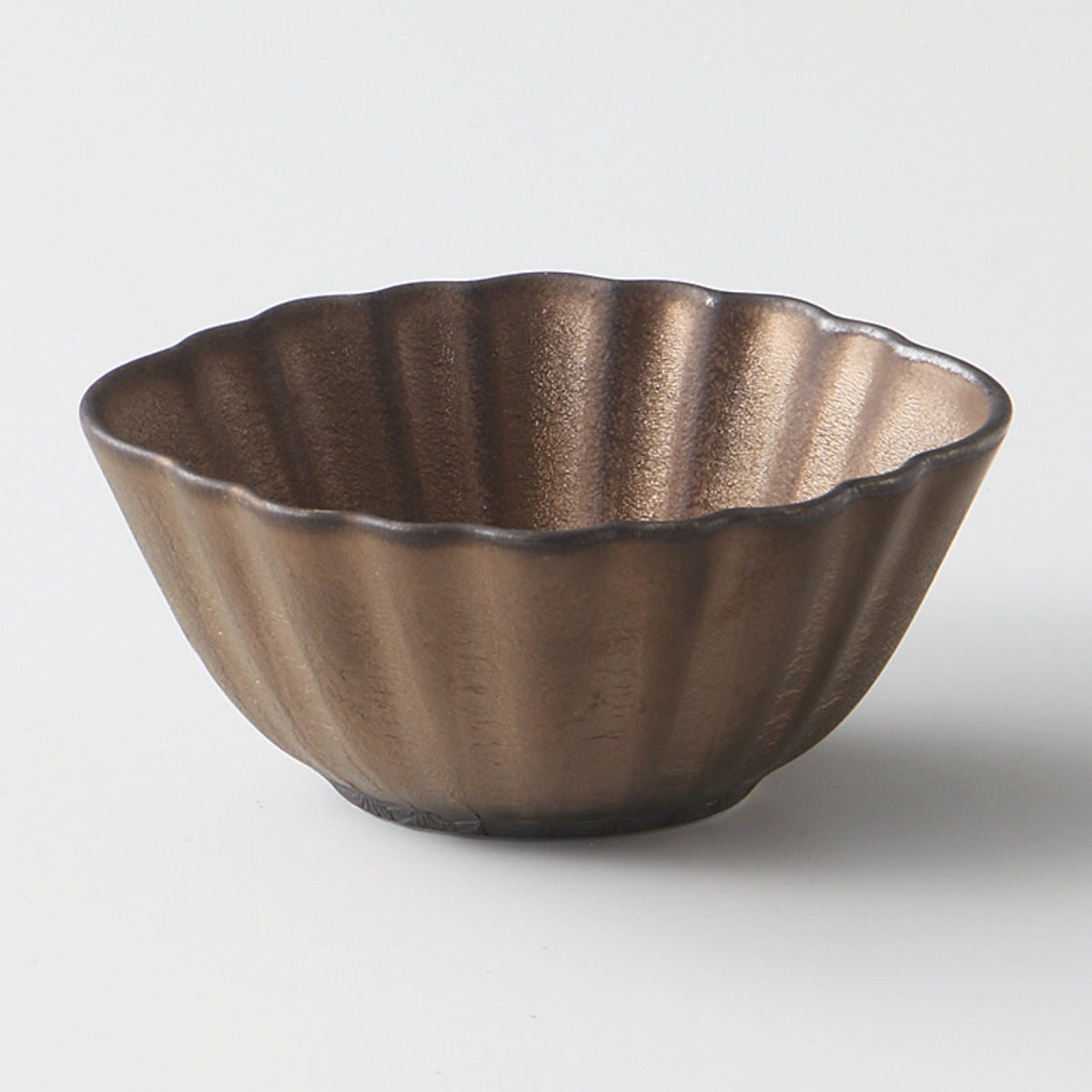ゴールド 楕円花豆鉢 8.1×6.8×3.6cm