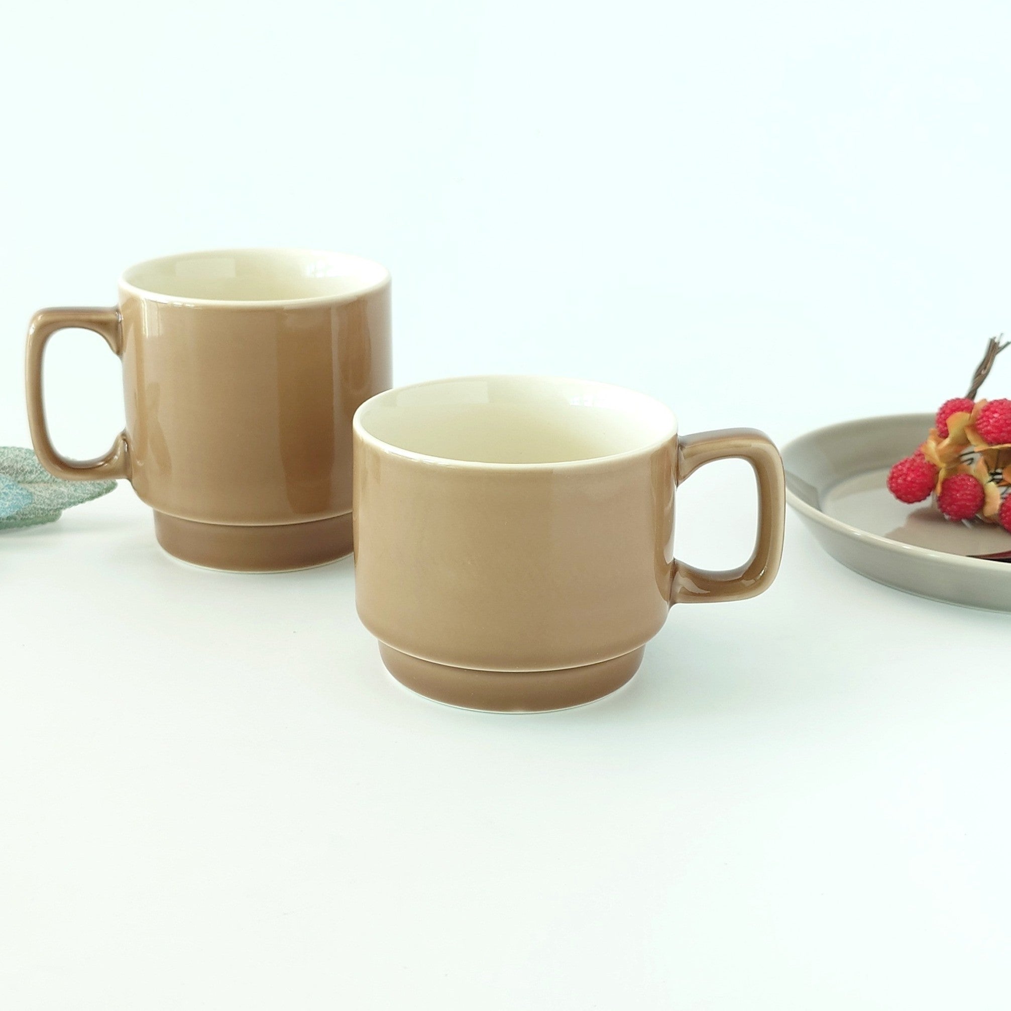 ココア スタックコーヒーカップ [ マグ・スープカップ ] 11.3x8.4x7cm 250cc
