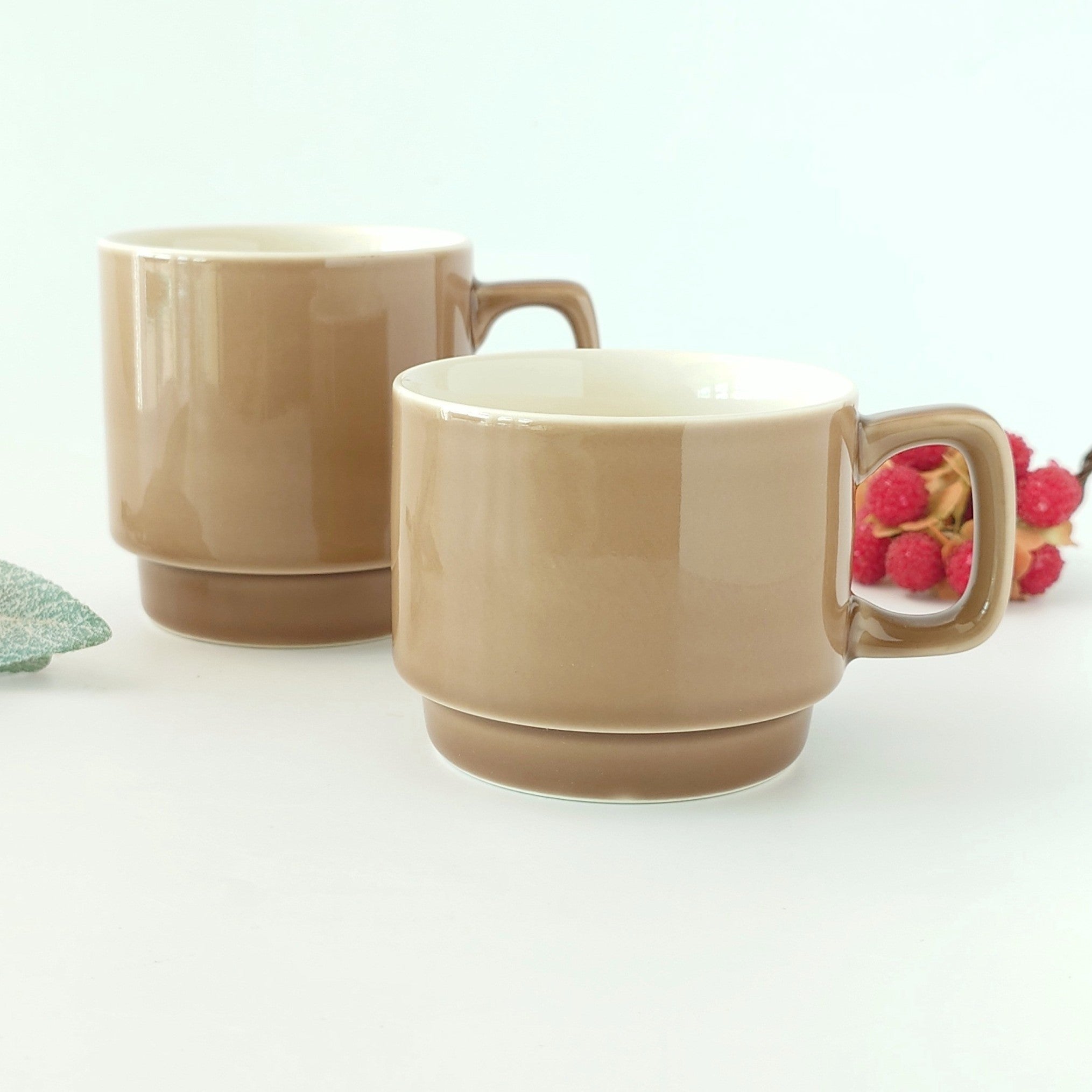 ココア スタックコーヒーカップ [ マグ・スープカップ ] 11.3x8.4x7cm 250cc